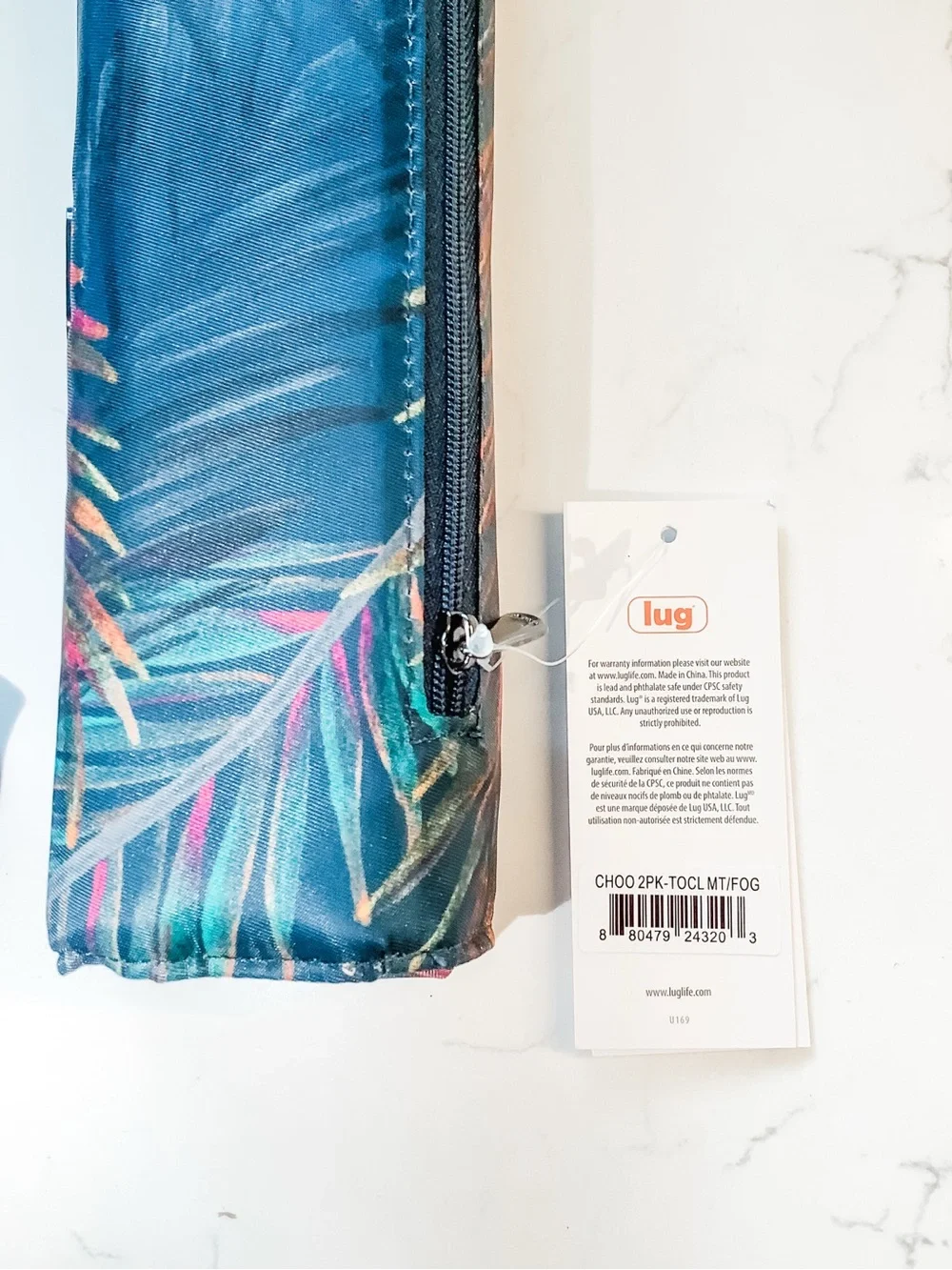 NWT lug Choo Choo pill case in Blue Tropical Print